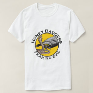 T-shirt Honey Badgers ne crains pas mal Jaune effrayant An