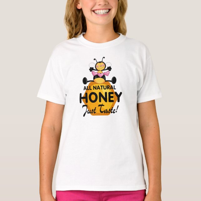 T-shirt Honey Bee, Honey Slogan (Devant)