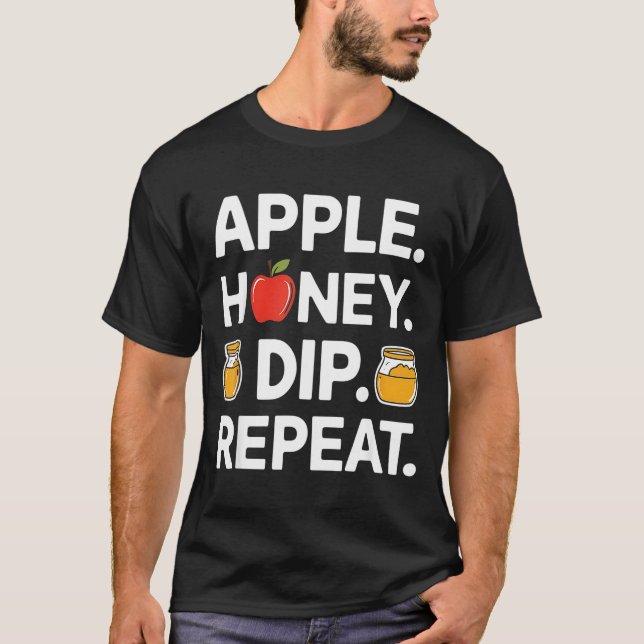 T-shirt Honey Dip Repeat Funny Rosh Hashanah Jewish New Ye (Devant)