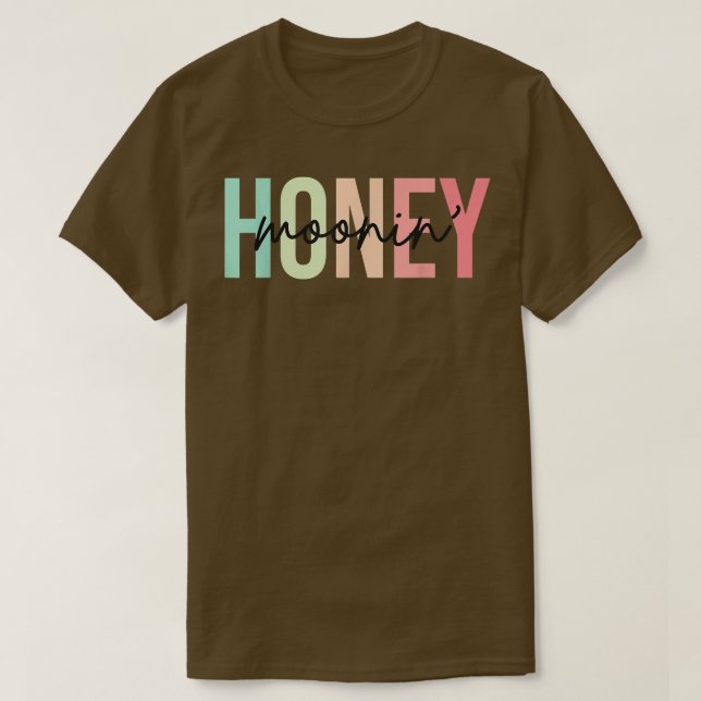 T-shirt Honey Moonin Amusant Lune de miel mariée et salle  (Design devant)