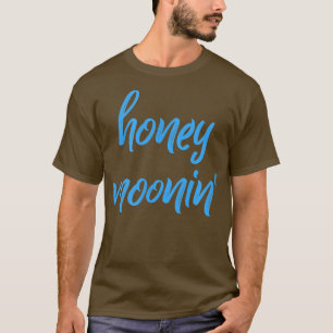 T-shirt Honey MooninBlue Brush Lune de miel Couples corres