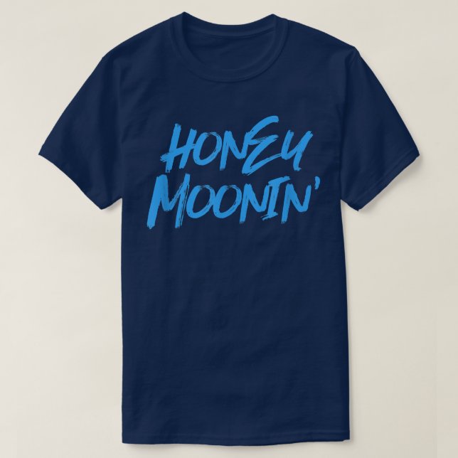 T-shirt Honey MooninCouples Correspondant Blue Honey moon  (Design devant)