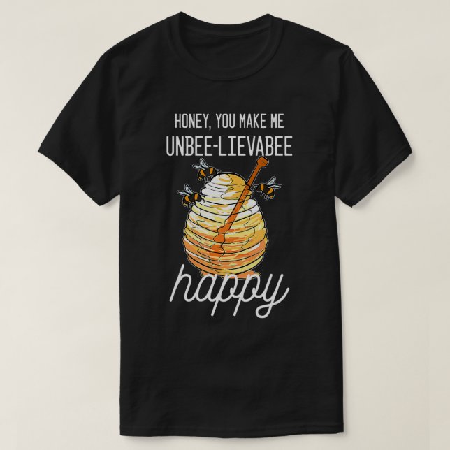 T-shirt Honey Unbeelievabee Funny Bee Keeper  (Design devant)