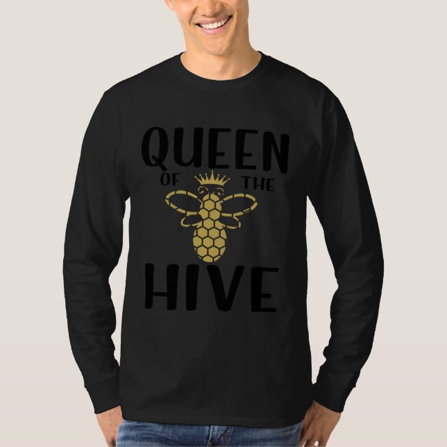 T-shirt Honeycomb Beekeeper Bee Queen of the Hive (Devant)