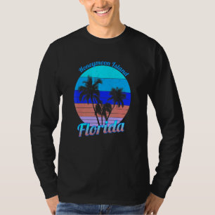 T-shirt Honeymoon Island Floride Rétro Palmiers Tropicaux
