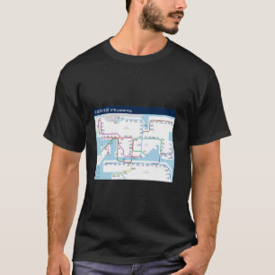 T-shirt Hong Kong - Hongkong - Carte Métro du système MTR