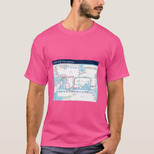 T-shirt Hong Kong - Hongkong - Carte Métro du système MTR
