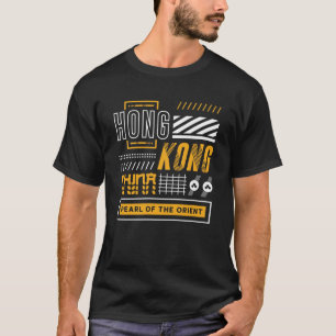 T-shirt Hong Kong Perle de l'Orient Design de Voyage Moder