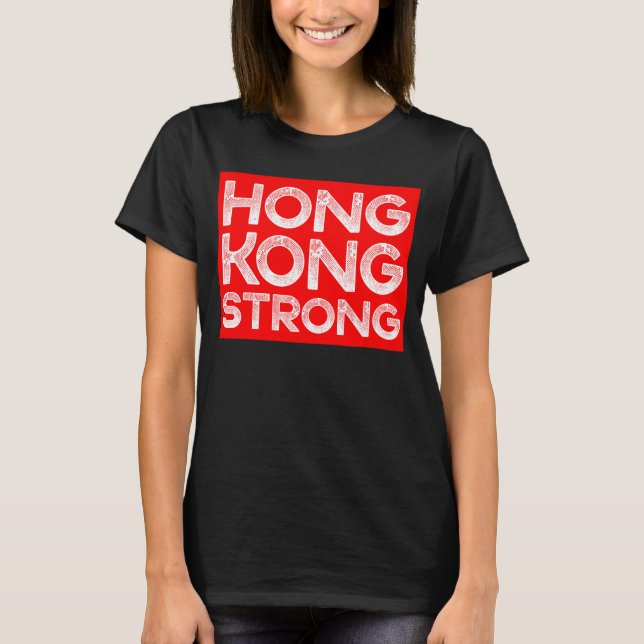 T-shirt Hong Kong soutient fermement la protestation HK Fr (Devant)