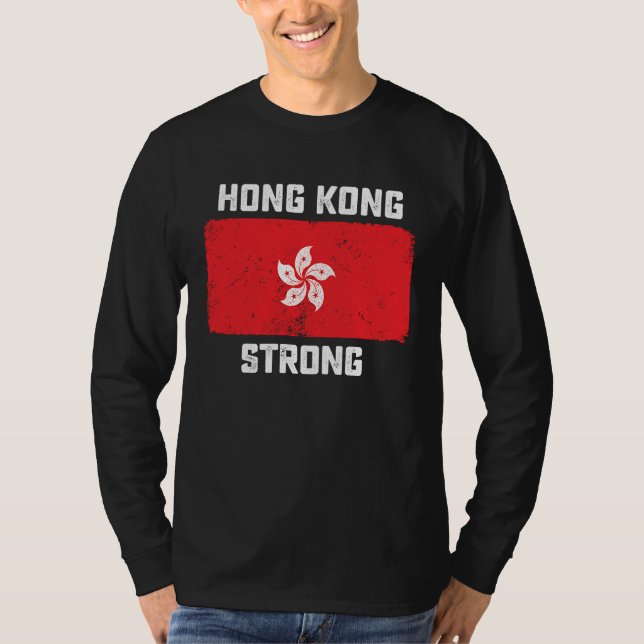 T-shirt Hong Kong Strong Flag Pro Democracy Freedom of Spe (Devant)