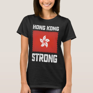 T-shirt Hongkongais Fort Drapeau Timbre Pro Démocratie Fre