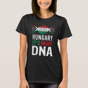 T-shirt Hongrie C'est dans mon ADN Fière Hongrie Drapeau d
