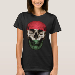 T-shirt Hongrie Drapeau crâne racines hongroises Fière pat