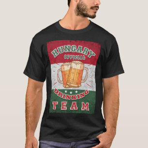 T-shirt Hongrie Équipe Officielle De Boissons. Bière amusa
