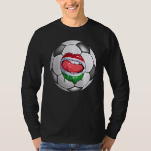 T-shirt Hongrie Ventilateur de football Hongrois Bouche Dr