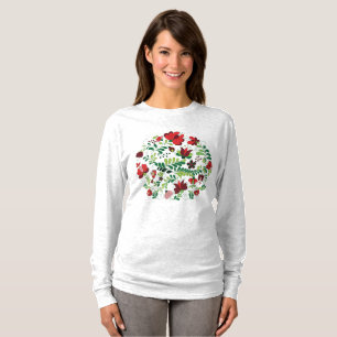T-shirt Hongrois Floral Matyo Broderie main Folklorique