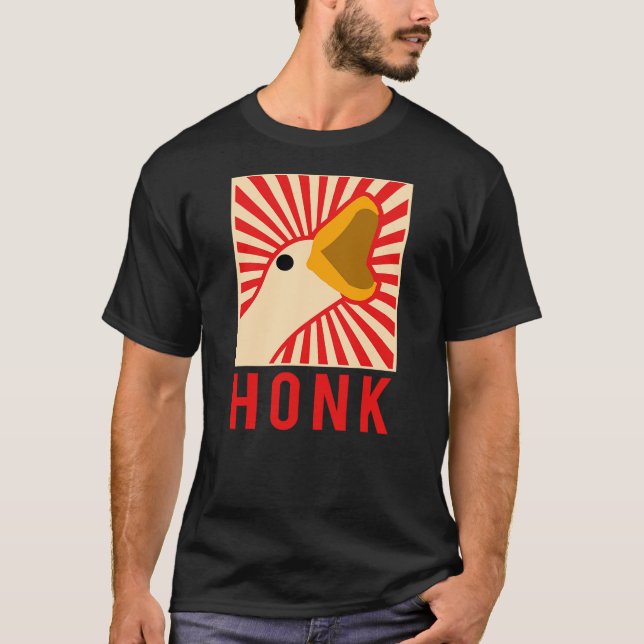 T-shirt Honk goose - Funny Chicken Duck Meme Idea (Devant)