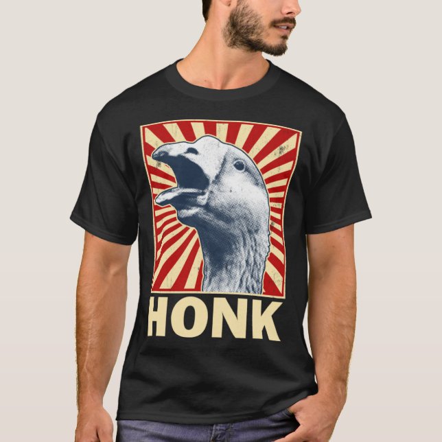 T-shirt Honk  Goose Game Animal Meme Goose (Devant)