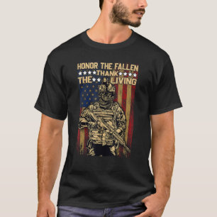 T-shirt Honneur Les Fallen Merci Vet Living Memorial Day