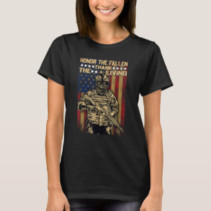 T-shirt Honneur Les Fallen Merci Vet Living Memorial Day