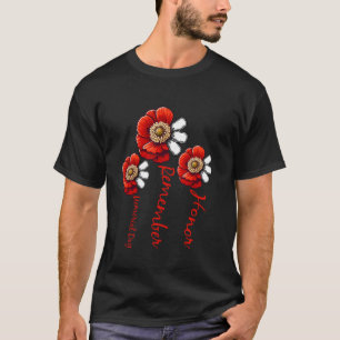 T-shirt Honneur Mémorial Jour du Souvenir Coquelicot Rouge