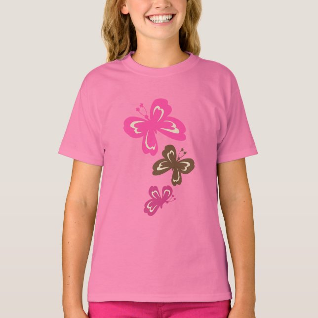 T-shirt Honolua Papillon Cartoon Design pour enfants (Devant)
