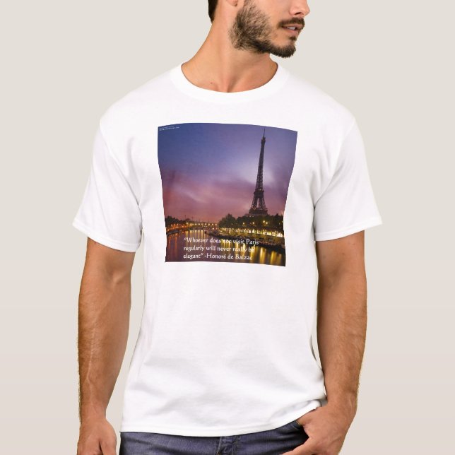 T-shirt Honoré de Balzac Sur Paris France (Devant)