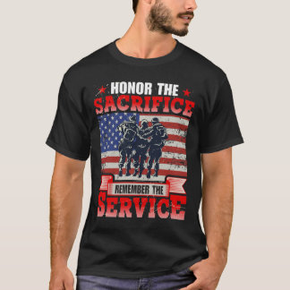 T-shirt Honorer Le Sacrifice Vétérinaire Se Souvenir Du Se