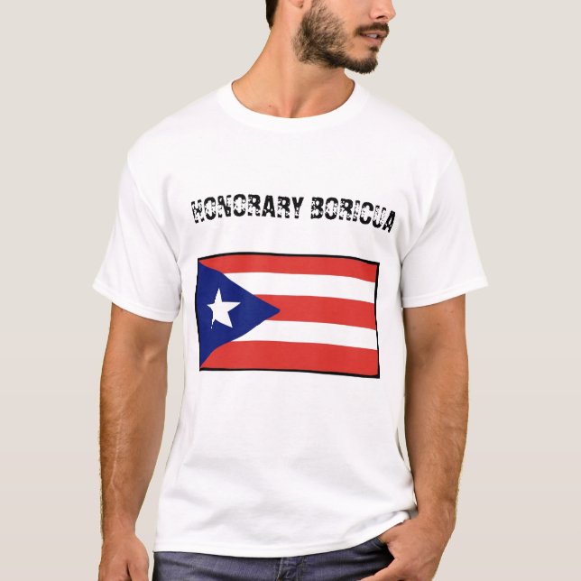 T-shirt Honorifique Boricua-blanco (Devant)