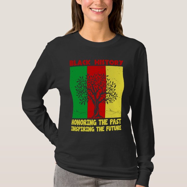 T-shirt Honoring Past Inspiring Future Black History Month (Devant)