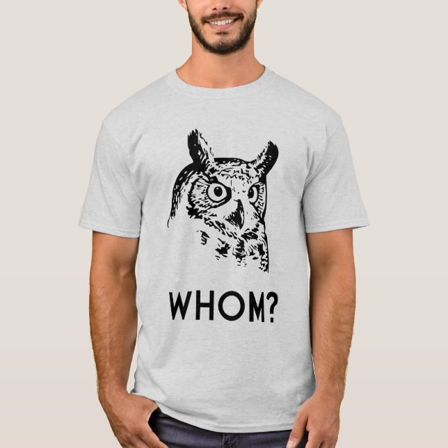 T-shirt Hoo qui qui hibou de grammaire (Devant)