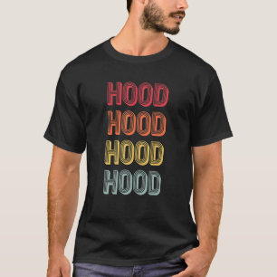T-shirt HOOD Cadeau Nom de famille Funny Retro Vintage 80s