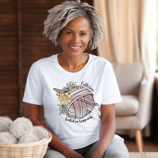 T-shirt Hook sur le bonheur Crochet amoureux Personnalisé (Créateur téléchargé)