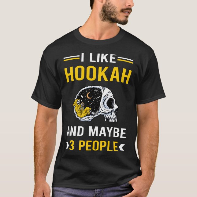 T-shirt Hookah Fumer Shisha Waterpipe tuyau d'eau (Devant)