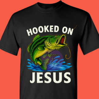 T-shirt Hooked on Jesus - Christian