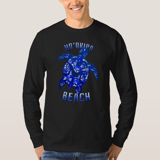 T-shirt Ho'okipa Beach Hawaii Vacances Tortue Tribale (Devant)