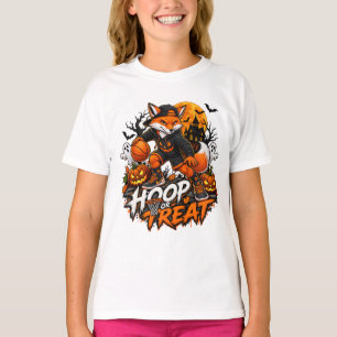 T-shirt Hoop ou Treat Spooky Fox Basket-ball Halloween