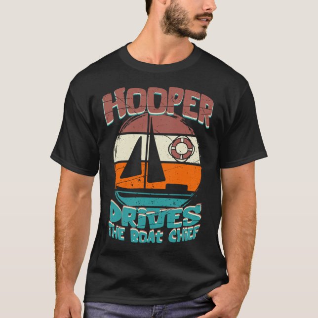 T-shirt Hooper conduit le chef du bateau (Devant)