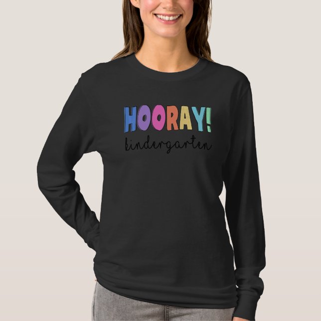 T-shirt Hooray Kindergarten Enseignant élémentaire Co (Devant)