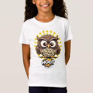 T-Shirt Hoot ! Chouette irritable mangeant du pop-corn