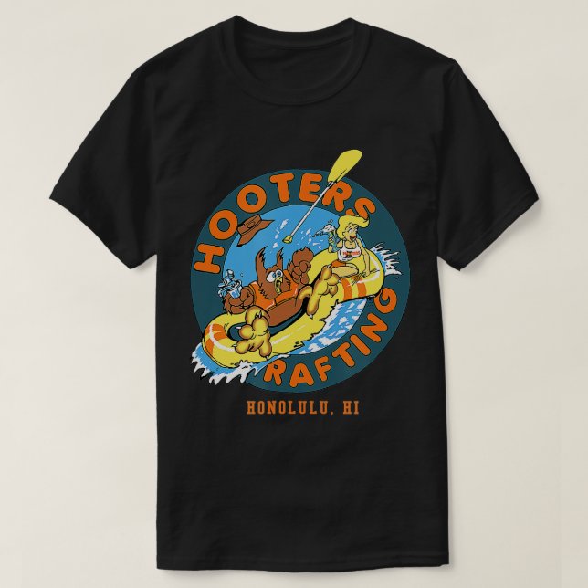 T-shirt Hooters Rafting Honolulu (Design devant)