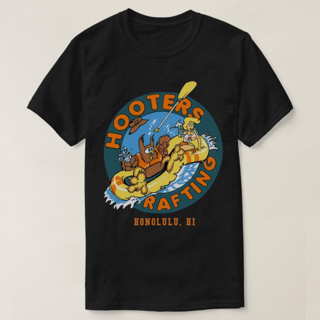 T-shirt Hooters Rafting Honolulu 2 (Design devant)