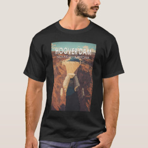T-shirt Hoover Dam Travel Art Vintage