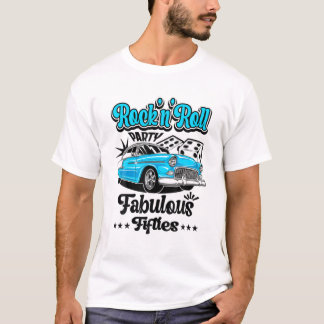 T-shirt Hop Costume De les années 50 Rock Et Roll Greaser 