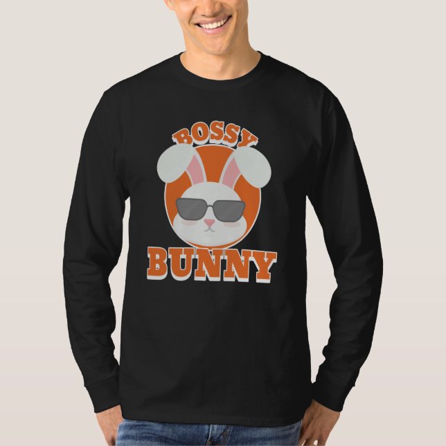 T-shirt Hop into Easter with the Bossy Bunny Easter festiv (Devant)