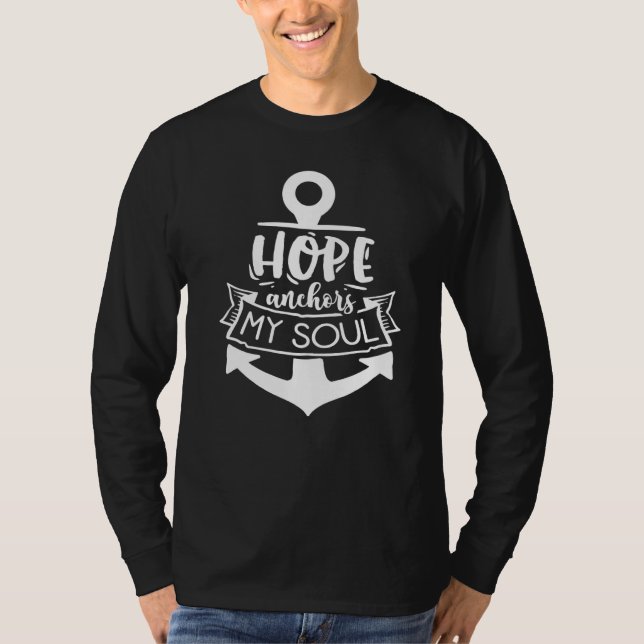 T-shirt Hope Anchor My Soul God Motivation Faith (Devant)