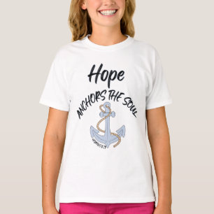 T-shirt Hope Ancres La Bible de l'âme Citation de la fille