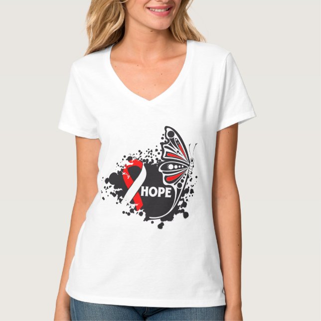 T-shirt Hope Aplastic Anemia Butterfly (Devant)