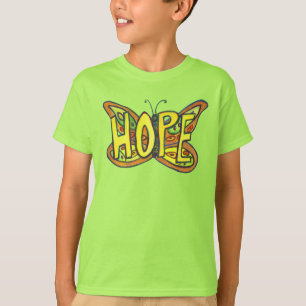 T-shirt Hope Butterfly Word Art Inspiration personnalisée 