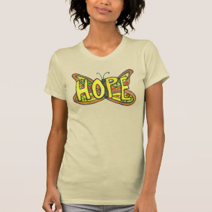 T-shirt Hope Butterfly Word Art Inspiration personnalisée 